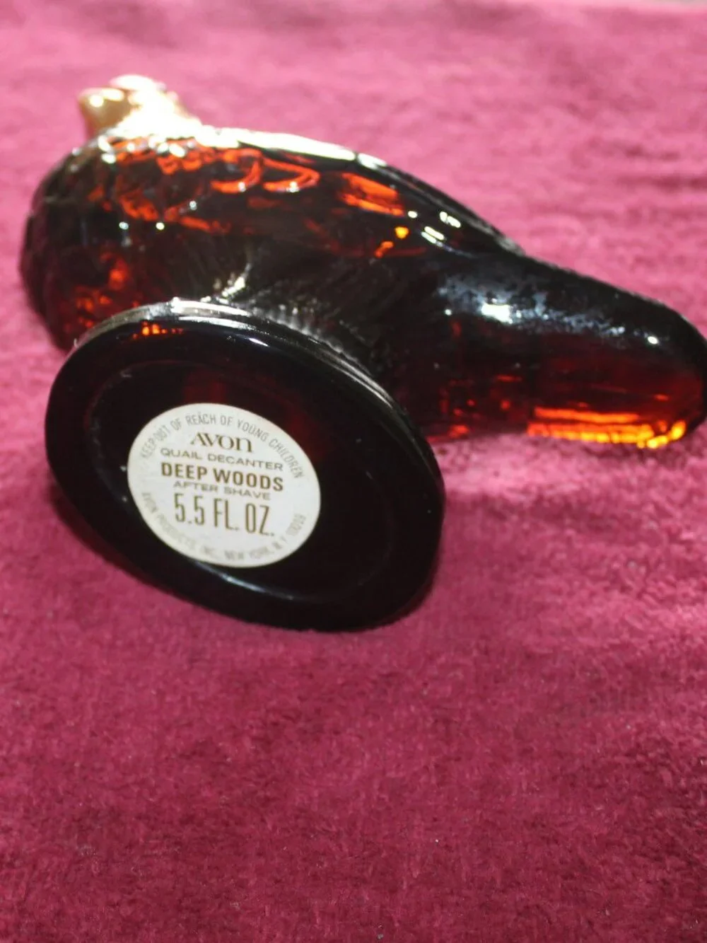 Avon decanter quail shaped